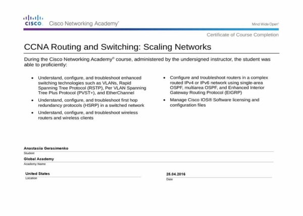 Cisco CCNA R&S (маршрутизация и коммутация): Масштабирование сетей